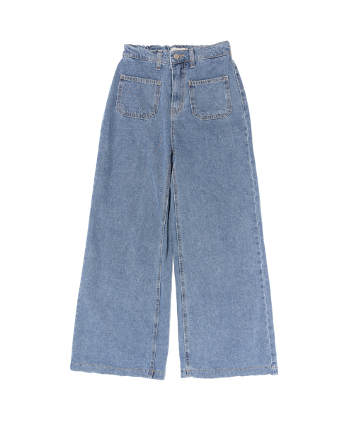 ROIDESROIS（ロワデロワ）の「エイラインヒドンバンディングポケットデニムパンツ（ライトブルー）（デニムパンツ・レディース・その他・S/M/L）」の4枚目の写真