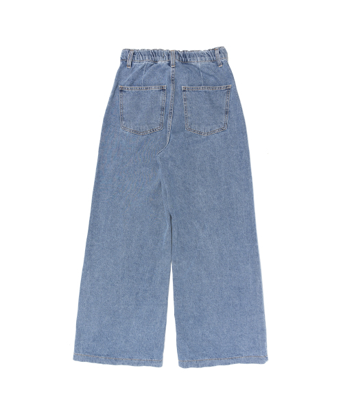 ROIDESROIS（ロワデロワ）の「エイラインヒドンバンディングポケットデニムパンツ（ライトブルー）（デニムパンツ・レディース・その他・S/M/L）」の3枚目の写真