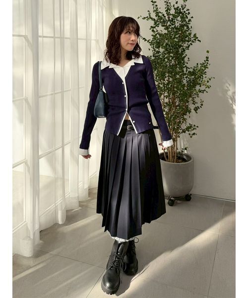 LILY BROWN(リリーブラウン)の「シャツドッキングニットトップス(ニット/セーター・レディース・ネイビー/レッド/グレー・F)」の22枚目の写真