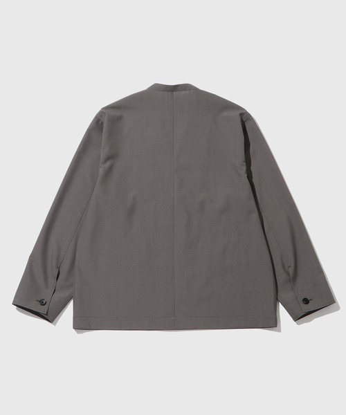 ADAM ET ROPE'（アダムエロペ）の「ドライウーステッドノーカラーカーディガン / ロングシーズン着用可能（カーディガン/ボレロ・メンズ・グレー/ブラック・M/L）」の9枚目の写真