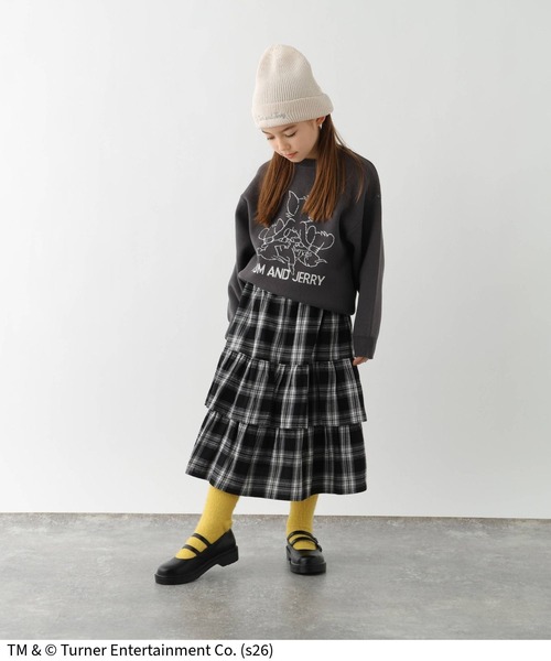 Tom＆Jerry（トムアンドジェリー）の「TOM and JERRY/ニットプルオーバー/625163（ニット/セーター・キッズ・ダークグレー/ライトブルー・160cm/150cm/140cm/130cm）」の3枚目の写真