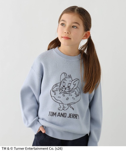 Tom＆Jerry（トムアンドジェリー）の「TOM and JERRY/ニットプルオーバー/625163（ニット/セーター・キッズ・ダークグレー/ライトブルー・160cm/150cm/140cm/130cm）」の6枚目の写真