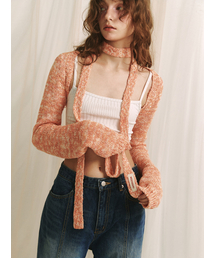 MEENDERI（ミーンデリ）の「SLUB KNIT LONG SCARF - SALMON（バンダナ/スカーフ）」