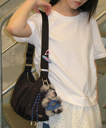 セール】HEART ZIP POCKET 2WAY DUFFLE BAG BLACK（ボストンバッグ