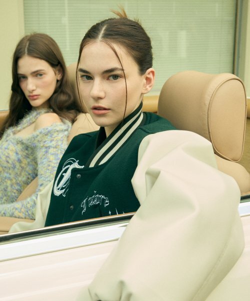 LARTIGENT(ラーティゼン)の「L6 CROP VARSITY JACKET(GREEN)(スタジャン・レディース・その他・FREE)」の1枚目の写真