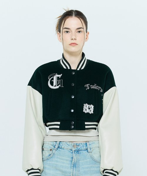 LARTIGENT(ラーティゼン)の「L6 CROP VARSITY JACKET(GREEN)(スタジャン・レディース・その他・FREE)」の5枚目の写真