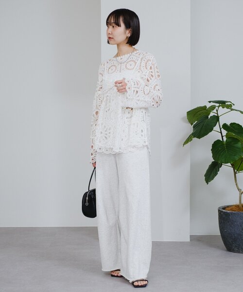 【mystic】 クロシェトップス&ビスチェSET アイボリー mystic（ミスティック）の「【ZOZO限定/REVIVAL】26SSクロシェトップス