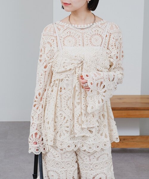 mystic（ミスティック）の「【ZOZO限定/REVIVAL】26SSクロシェトップス