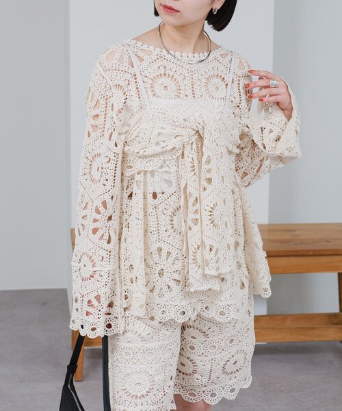 mystic（ミスティック）の「【ZOZO限定/REVIVAL】26SSクロシェトップス