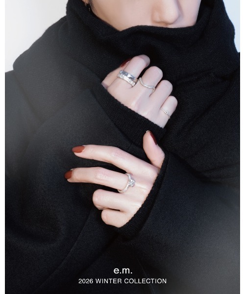 e.m.(イーエム)の「スターダストウェーブリング/シルバー/レディース/メンズ/2026wintercollection(リング・レディース・シルバー・L/M/LL)」の7枚目の写真