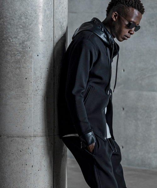 1PIU1UGUALE3  RELAX （ウノピゥウノウグァーレトレ リラックス）の「1PIU1UGUALE3 RELAX(ウノピゥウノウグァーレトレ リラックス)バイカーテック ジョガーパンツ（その他パンツ・メンズ・ブラック・S/M/L/XL/XXL）」の14枚目の写真