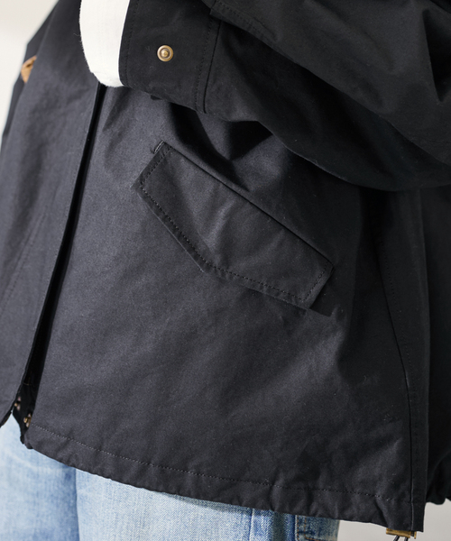 FRAMeWORK（フレームワーク）の「≪手洗い可≫ホースクロススタンドブルゾン（その他アウター・レディース・ブラック/ベージュ・36/38）」の7枚目の写真