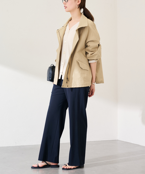 FRAMeWORK（フレームワーク）の「≪手洗い可≫ホースクロススタンドブルゾン（その他アウター・レディース・ブラック/ベージュ・36/38）」の14枚目の写真