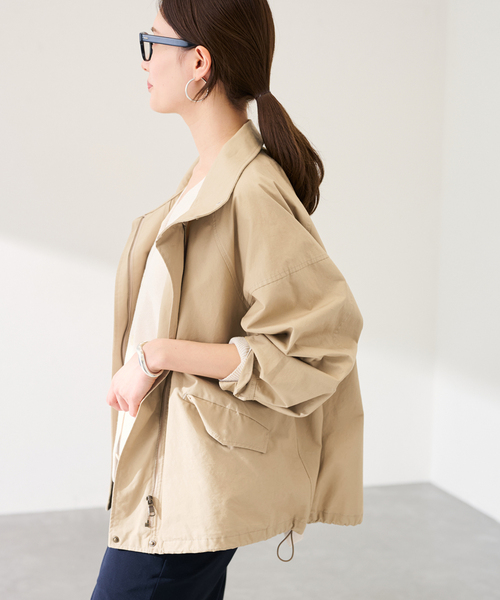 FRAMeWORK（フレームワーク）の「≪手洗い可≫ホースクロススタンドブルゾン（その他アウター・レディース・ブラック/ベージュ・36/38）」の17枚目の写真