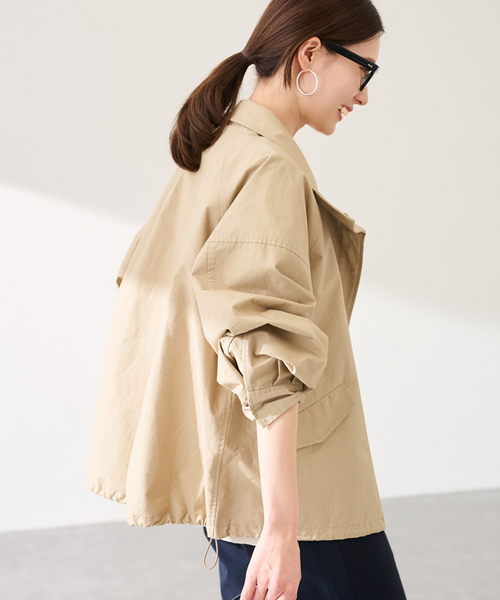 FRAMeWORK（フレームワーク）の「≪手洗い可≫ホースクロススタンドブルゾン（その他アウター・レディース・ブラック/ベージュ・36/38）」の18枚目の写真