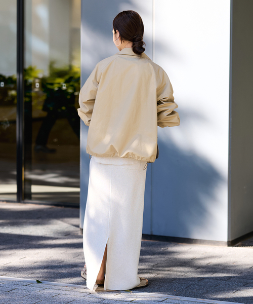 FRAMeWORK（フレームワーク）の「≪手洗い可≫ホースクロススタンドブルゾン（その他アウター・レディース・ブラック/ベージュ・36/38）」の21枚目の写真