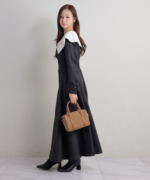 Seemi. byNICECLAUP（ シーミーバイナイスクラップ）の「【Seemi.】ビックカラーロングワンピース（ワンピース・レディース・ブラック/ベージュ/ホワイト系その他・FREE）」の16枚目の写真