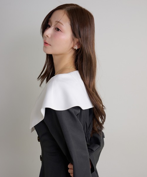 Seemi. byNICECLAUP（ シーミーバイナイスクラップ）の「【Seemi.】ビックカラーロングワンピース（ワンピース・レディース・ブラック/ベージュ/ホワイト系その他・FREE）」の22枚目の写真