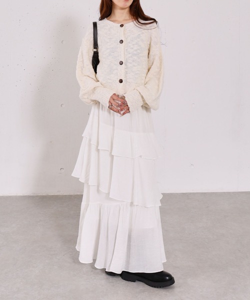 archives（アルシーヴ）の「スラブニットカーディガン（カーディガン/ボレロ・レディース・アイボリー/ブルー/ピンク・MEDIUM）」の19枚目の写真