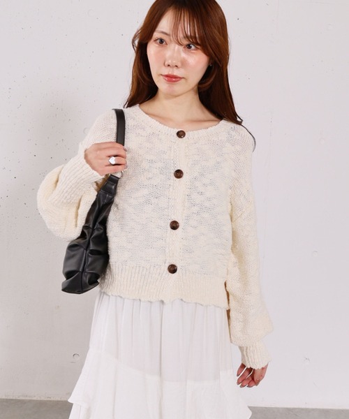 archives（アルシーヴ）の「スラブニットカーディガン（カーディガン/ボレロ・レディース・アイボリー/ブルー/ピンク・MEDIUM）」の15枚目の写真