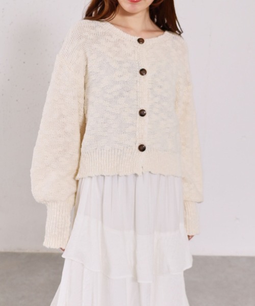 archives（アルシーヴ）の「スラブニットカーディガン（カーディガン/ボレロ・レディース・アイボリー/ブルー/ピンク・MEDIUM）」の18枚目の写真