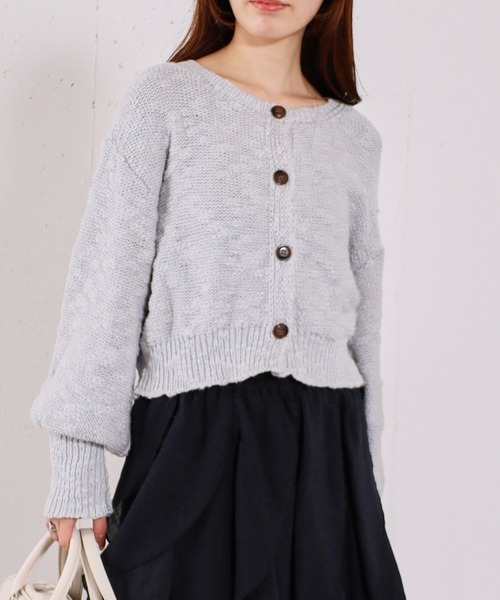 スラブニットカーディガン（カーディガン/ボレロ）｜archives