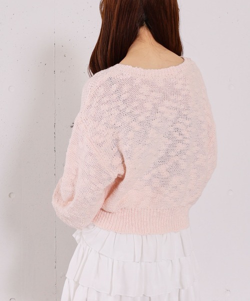 archives（アルシーヴ）の「スラブニットカーディガン（カーディガン/ボレロ・レディース・アイボリー/ブルー/ピンク・MEDIUM）」の8枚目の写真