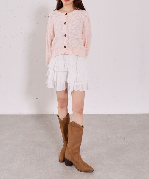 archives（アルシーヴ）の「スラブニットカーディガン（カーディガン/ボレロ・レディース・アイボリー/ブルー/ピンク・MEDIUM）」の12枚目の写真