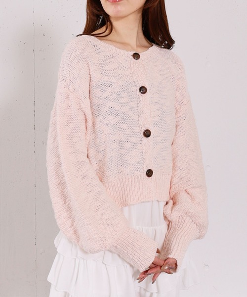 archives（アルシーヴ）の「スラブニットカーディガン（カーディガン/ボレロ・レディース・アイボリー/ブルー/ピンク・MEDIUM）」の5枚目の写真