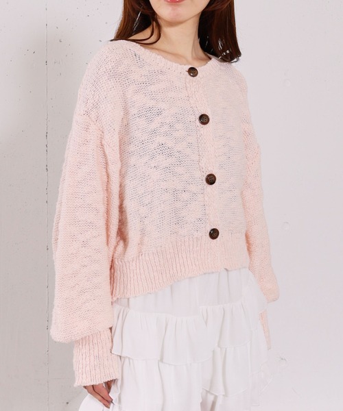 archives（アルシーヴ）の「スラブニットカーディガン（カーディガン/ボレロ・レディース・アイボリー/ブルー/ピンク・MEDIUM）」の7枚目の写真