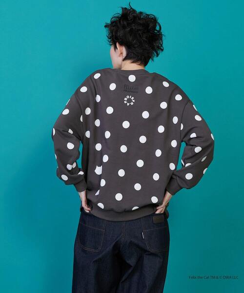 FRAPBOIS（フラボア）の「FELIX ドット裏毛（スウェット・レディース・チャコールグレー・2/1）」の3枚目の写真