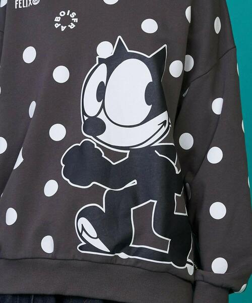 FRAPBOIS（フラボア）の「FELIX ドット裏毛（スウェット・レディース・チャコールグレー・2/1）」の5枚目の写真
