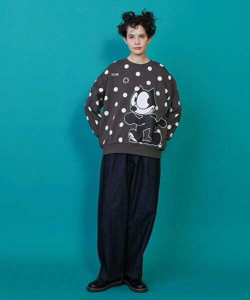 FRAPBOIS（フラボア）の「FELIX ドット裏毛（スウェット・レディース・チャコールグレー・2/1）」の6枚目の写真