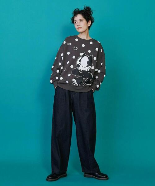 FRAPBOIS（フラボア）の「FELIX ドット裏毛（スウェット・レディース・チャコールグレー・2/1）」の7枚目の写真