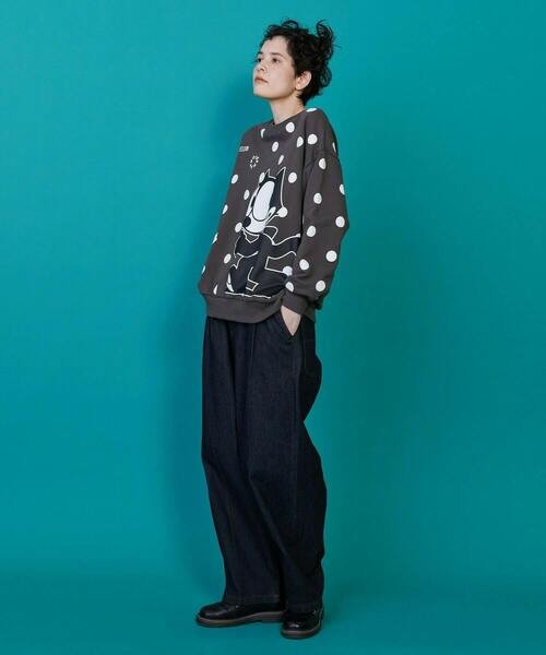 FRAPBOIS（フラボア）の「FELIX ドット裏毛（スウェット・レディース・チャコールグレー・2/1）」の9枚目の写真