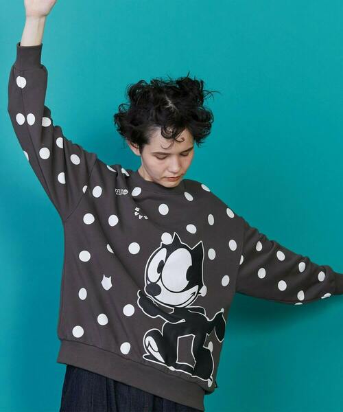 FRAPBOIS（フラボア）の「FELIX ドット裏毛（スウェット・レディース・チャコールグレー・2/1）」の10枚目の写真