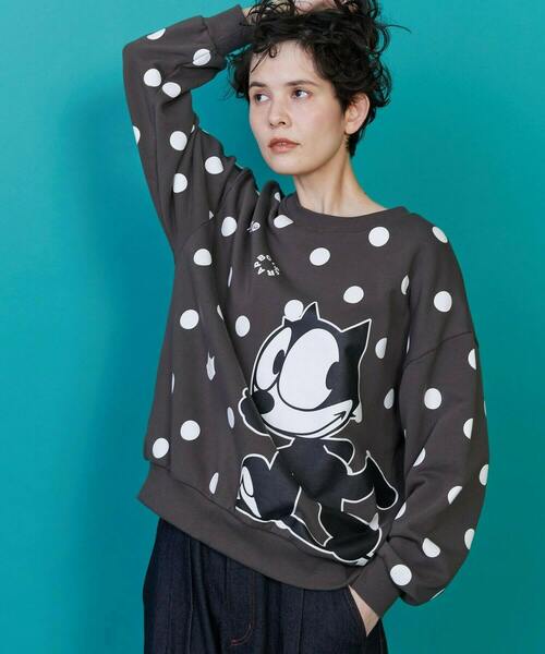 FRAPBOIS（フラボア）の「FELIX ドット裏毛（スウェット・レディース・チャコールグレー・2/1）」の12枚目の写真