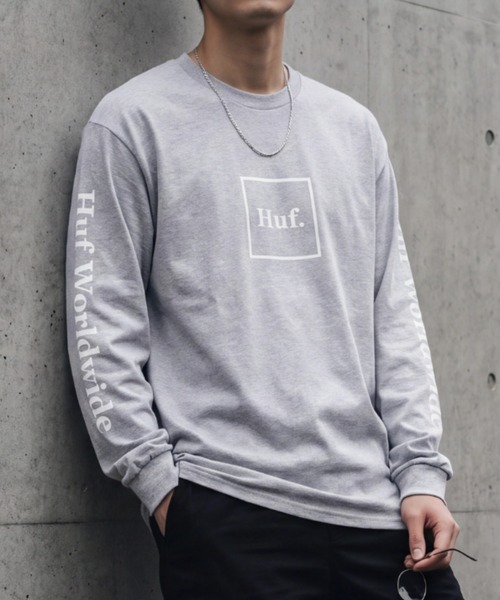 INNOCENT(イノセント)の「【T17】【HUF/ハフ】ESSENTIALS DOMESTIC L/S T(Tシャツ/カットソー・メンズ・ホワイト/ブラック/グレー・X-LARGE/MEDIUM/LARGE)」の3枚目の写真