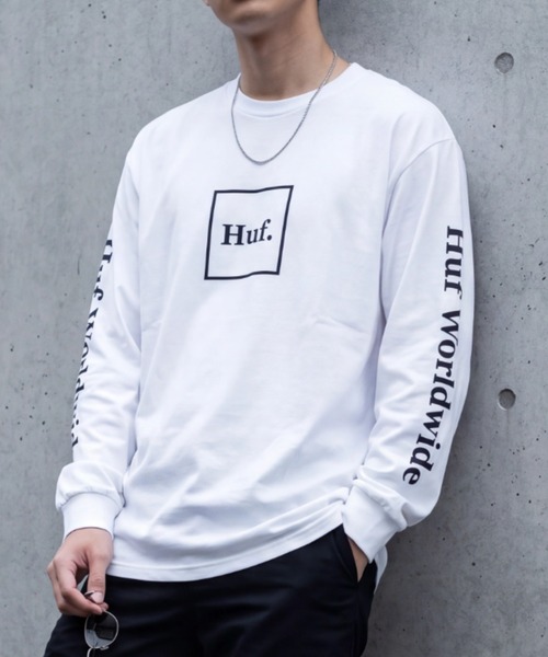 INNOCENT(イノセント)の「【T17】【HUF/ハフ】ESSENTIALS DOMESTIC L/S T(Tシャツ/カットソー・メンズ・ホワイト/ブラック/グレー・X-LARGE/MEDIUM/LARGE)」の1枚目の写真