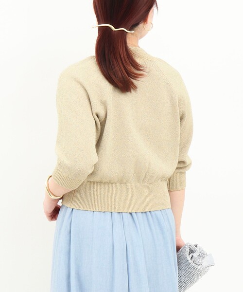 NOLLEY’S（ノーリーズ）の「ラメノットカーディガン（カーディガン/ボレロ・レディース・ブルー系その他/イエロー系その他/ブラック系その他・38）」の9枚目の写真