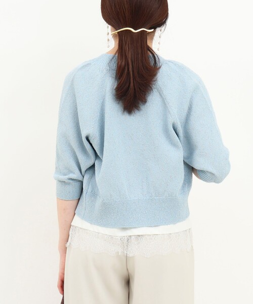 NOLLEY’S（ノーリーズ）の「ラメノットカーディガン（カーディガン/ボレロ・レディース・ブルー系その他/イエロー系その他/ブラック系その他・38）」の16枚目の写真