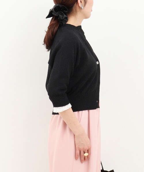 NOLLEY’S（ノーリーズ）の「ラメノットカーディガン（カーディガン/ボレロ・レディース・ブルー系その他/イエロー系その他/ブラック系その他・38）」の22枚目の写真