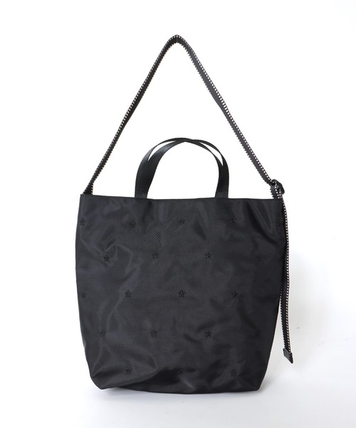 Three Four Time(スリーフォータイム)の「撥水加工星刺繍トート(トートバッグ・レディース・グリーン/ベージュ/ブラック・FREE)」の12枚目の写真