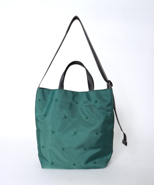 Three Four Time(スリーフォータイム)の「撥水加工星刺繍トート(トートバッグ・レディース・グリーン/ベージュ/ブラック・FREE)」の20枚目の写真