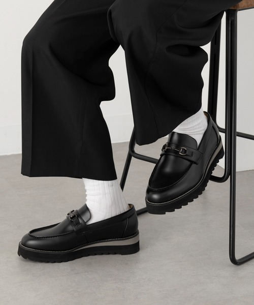 HAUS(ハウス)の「【HAUS】SHARK SOLE BIT LOAFERS シャークソール ビットローファー /Pu レザーローファー(ローファー・メンズ・ブラック・M/LL/L/S)」の17枚目の写真