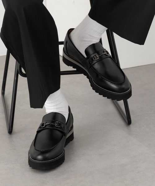 HAUS(ハウス)の「【HAUS】SHARK SOLE BIT LOAFERS シャークソール ビットローファー /Pu レザーローファー(ローファー・メンズ・ブラック・M/LL/L/S)」の16枚目の写真
