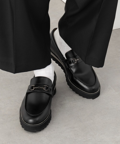 HAUS(ハウス)の「【HAUS】SHARK SOLE BIT LOAFERS シャークソール ビットローファー /Pu レザーローファー(ローファー・メンズ・ブラック・M/LL/L/S)」の15枚目の写真