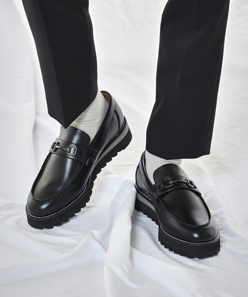 HAUS(ハウス)の「【HAUS】SHARK SOLE BIT LOAFERS シャークソール ビットローファー /Pu レザーローファー(ローファー・メンズ・ブラック・M/LL/L/S)」の11枚目の写真