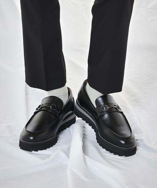 HAUS(ハウス)の「【HAUS】SHARK SOLE BIT LOAFERS シャークソール ビットローファー /Pu レザーローファー(ローファー・メンズ・ブラック・M/LL/L/S)」の10枚目の写真