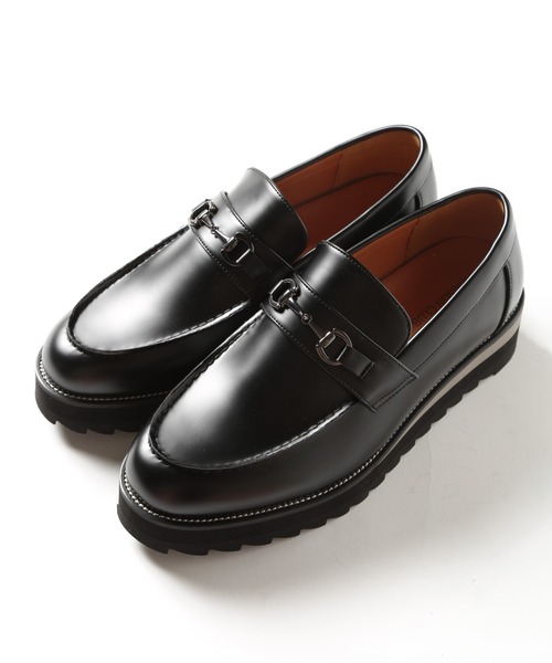 HAUS(ハウス)の「【HAUS】SHARK SOLE BIT LOAFERS シャークソール ビットローファー /Pu レザーローファー(ローファー・メンズ・ブラック・M/LL/L/S)」の4枚目の写真